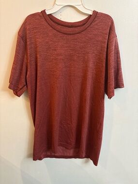 Lululemon Heather Red Metal Vent Breathe Short Sleeve T Shirt Men's Size large